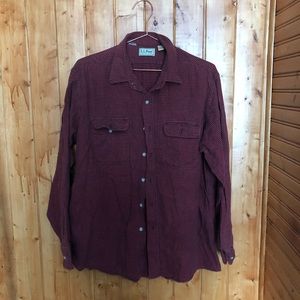 LL Bean red flannel size large